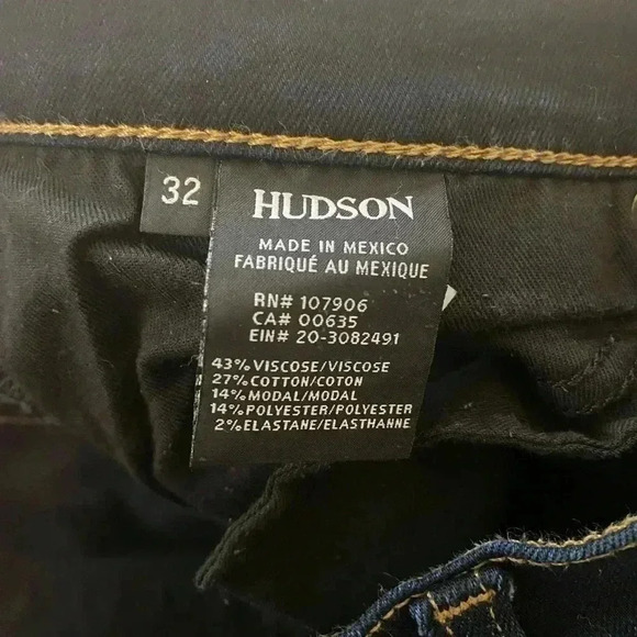 Hudson Dark Wash Skinny Jeans Niko Midrise Ankle NWOT Stretchy Size 32 Women’s - Picture 6 of 12